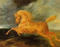 Gericault, Theodore - A Horse Frightened by Lightening